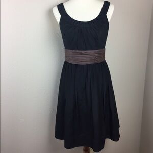 White House Black Market Black A-Line Midi Dress